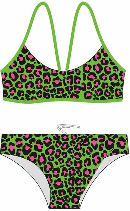 COSTUME NUOTO DUE PEZZI LEO ALLENAMENTO SPIAGGIA MARE PISCINA RESISTENTE