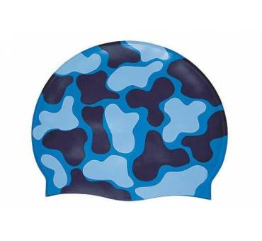 Cuffia in Silicone con fantasia Blu e Nera