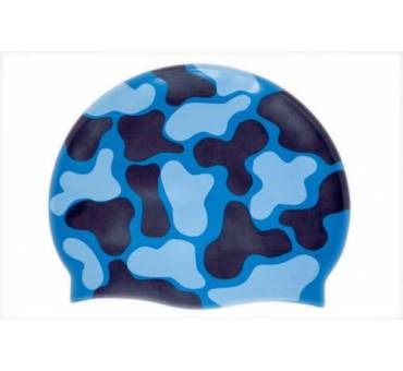 Cuffia in Silicone con fantasia Blu e Nera